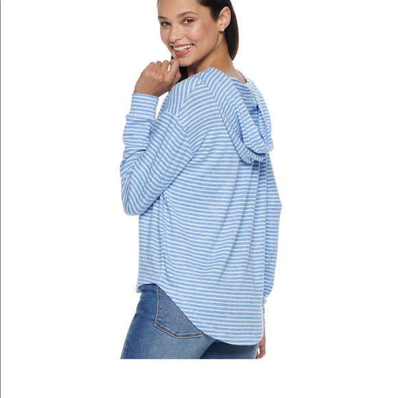 Blue stripe hoodie - Picture 2 of 4